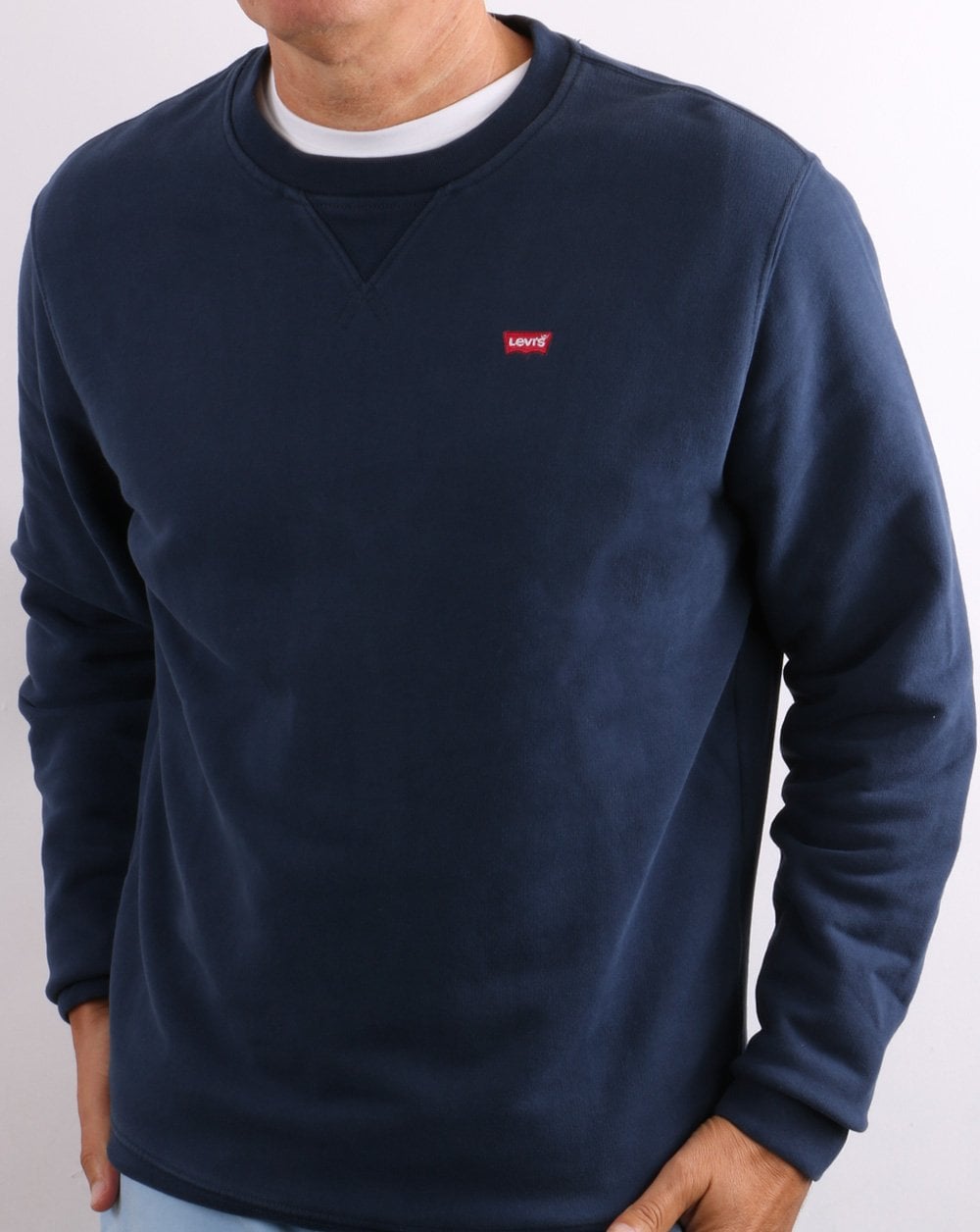 Levis Original Crew Neck Sweatshirt Dress Blue