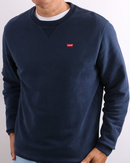 Levis Original Crew Neck Sweatshirt Dress Blue