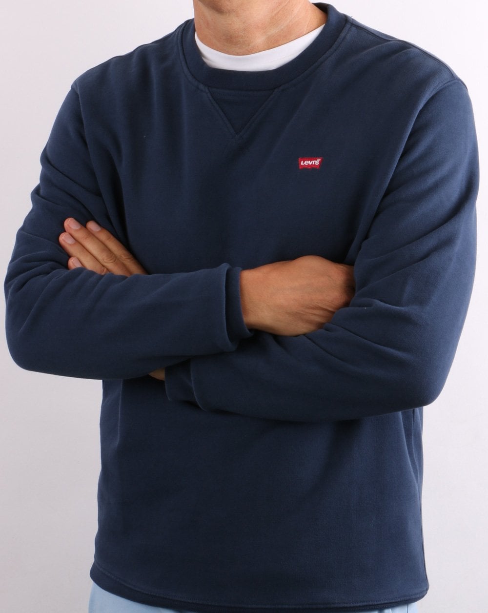 Levis Original Crew Neck Sweatshirt Dress Blue