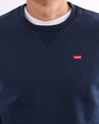 Levis Original Crew Neck Sweatshirt Dress Blue