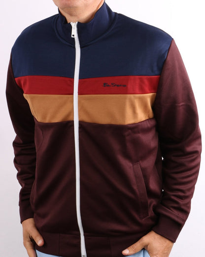 Ben Sherman Colour Block Track Top Bordeaux