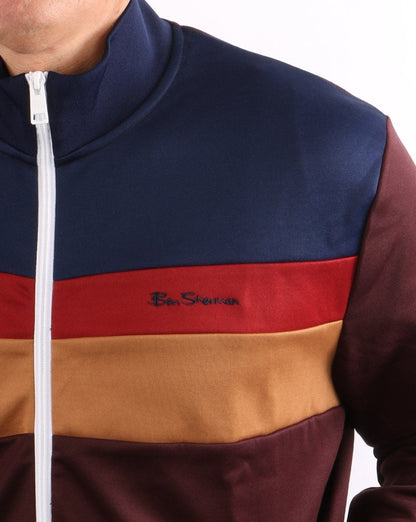 Ben Sherman Colour Block Track Top Bordeaux