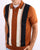 Ben Sherman Mod Stripe Knit Polo Shirt Caramel