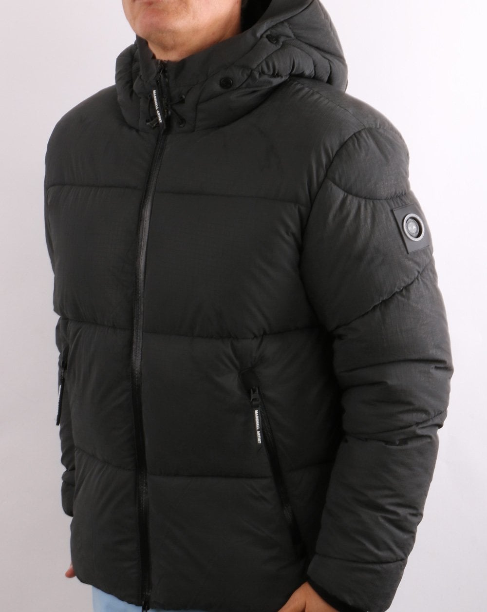 Marshall Artist Reflective Ripstop Bubble Jacket Black