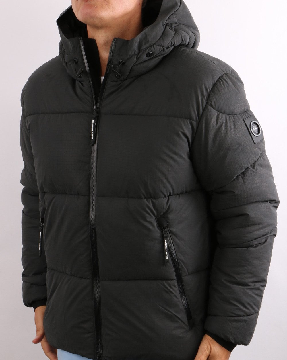 Marshall Artist Reflective Ripstop Bubble Jacket Black