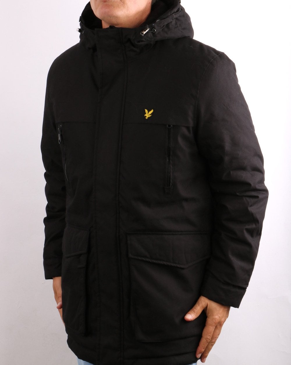 Lyle & Scott Micro Fleece Lined Parka Jet Black
