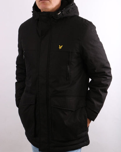 Lyle & Scott Micro Fleece Lined Parka Jet Black