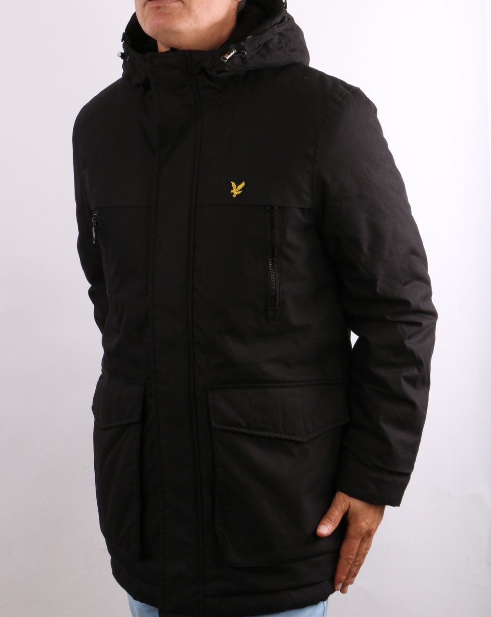 Lyle & Scott Micro Fleece Lined Parka Jet Black
