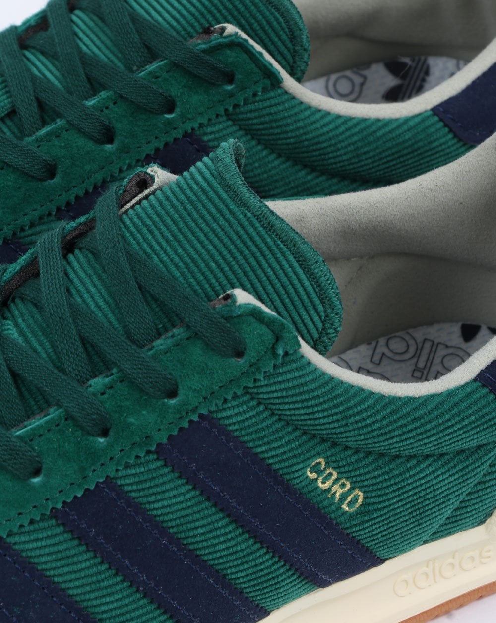 Adidas Cord Trainers Green/Navy