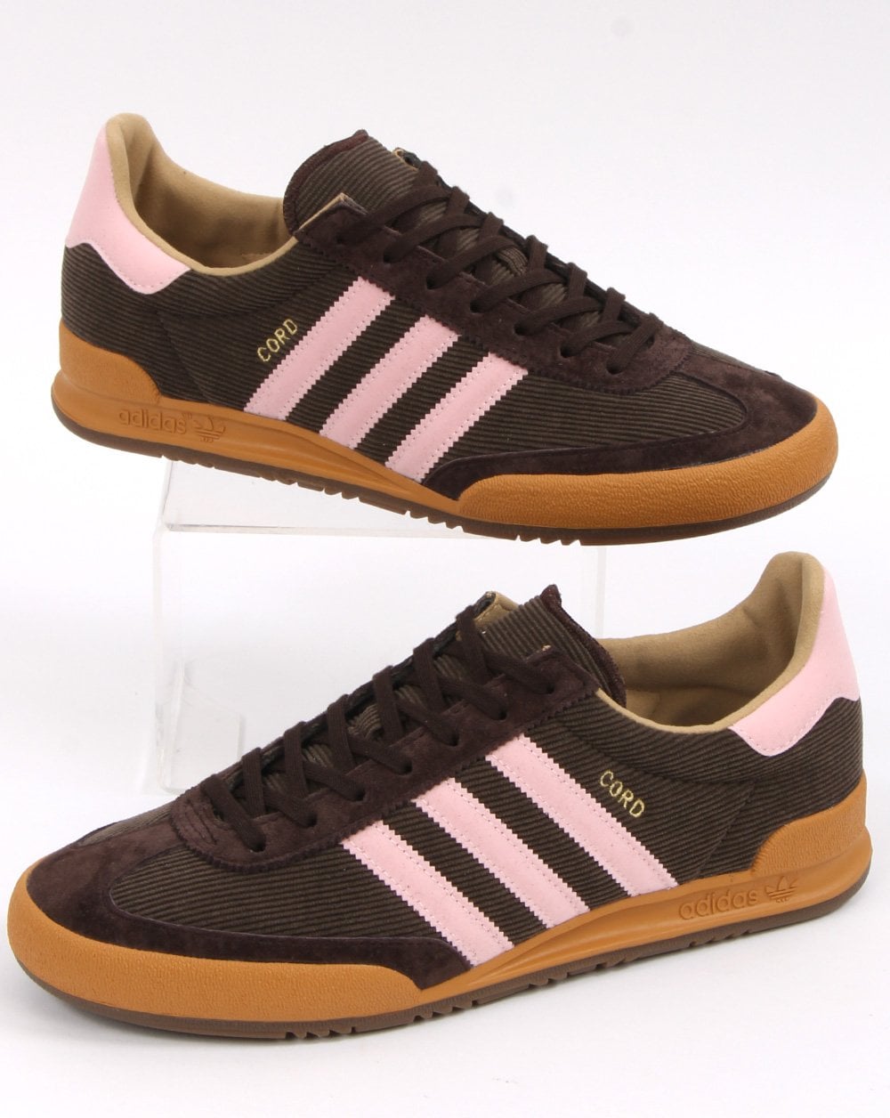 Adidas Cord Trainers Brown/Soft Pink