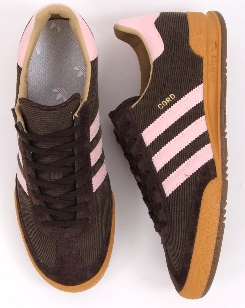 Adidas Cord Trainers Brown/Soft Pink
