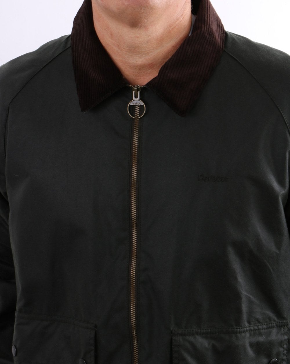 Barbour Dom Wax Jacket Sage Green