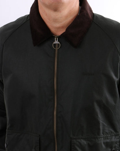 Barbour Dom Wax Jacket Sage Green