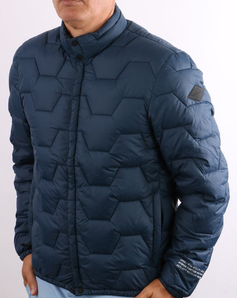 Replay Quilted Jacket Petrol Blue