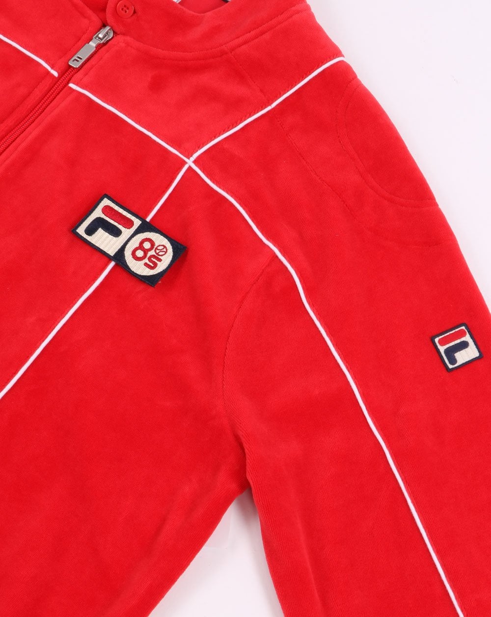 Fila Vintage Terrinda Velour Pro Badge Track Top Red