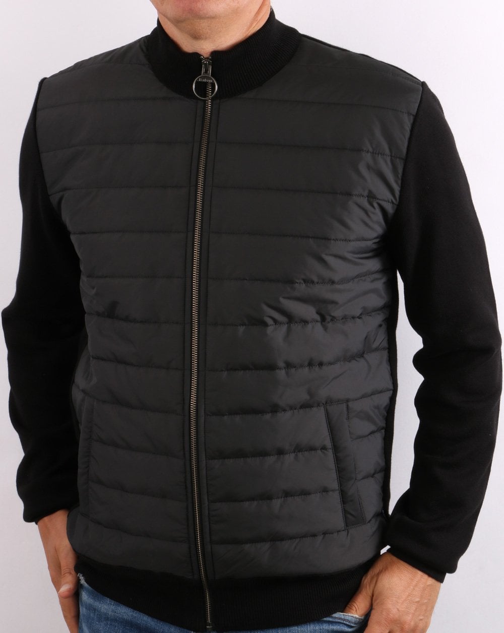 Barbour Cam Baffle Zip Thru Black