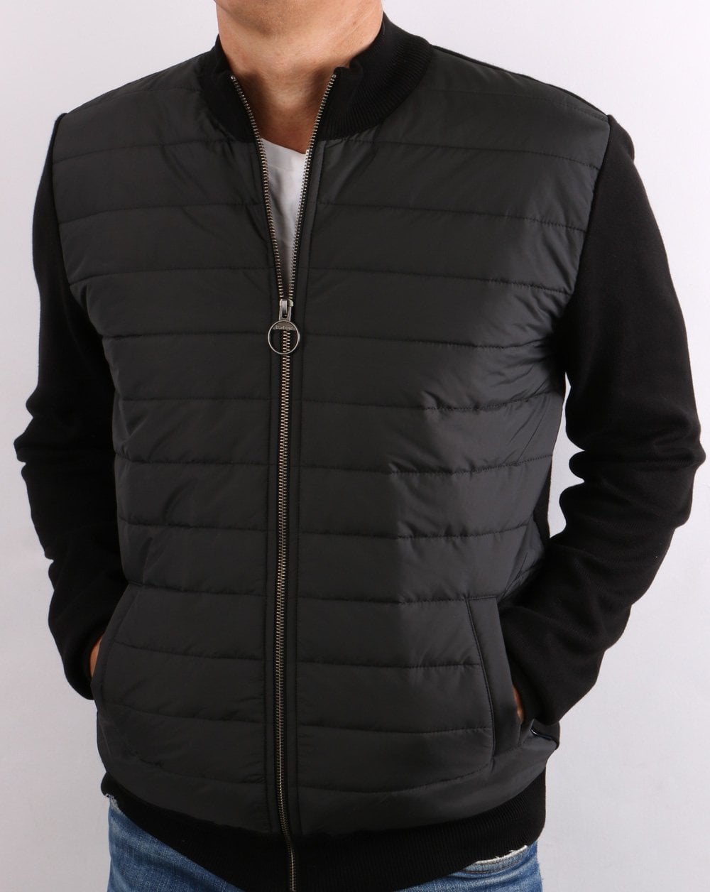 Barbour Cam Baffle Zip Thru Black