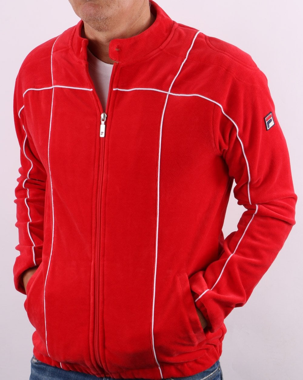 Fila Vintage Terrinda Velour Track Top Red