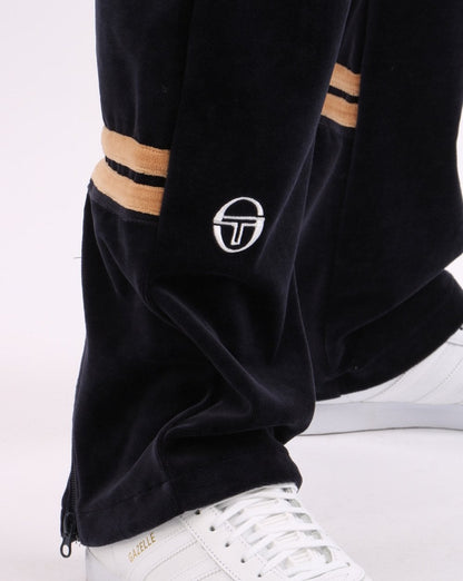 Sergio Tacchini Orion Velour Track Pants Navy/Tan