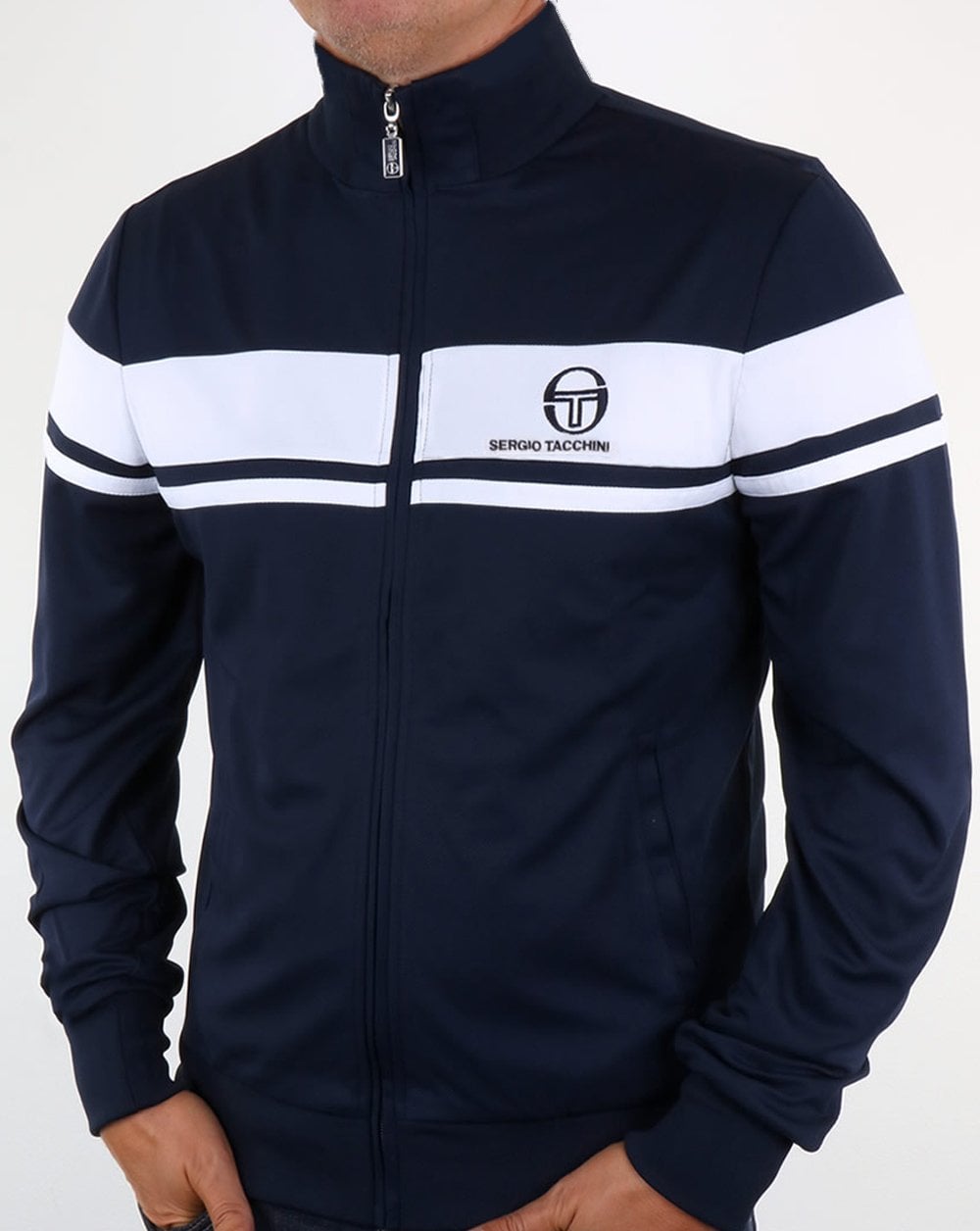 Sergio Tacchini Masters Track Top Navy White