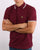 Trojan Tipped Pique Polo Shirt claret/Sky