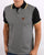 Trojan 2 Tone Chequerboard Polo Shirt Black