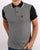 Trojan 2 Tone Chequerboard Polo Shirt Black