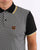 Trojan 2 Tone Chequerboard Polo Shirt Black