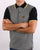 Trojan 2 Tone Chequerboard Polo Shirt Black