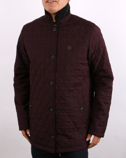 Gabicci Vintage Reversible Short Mac in Black/Port