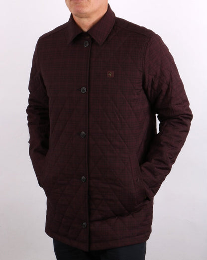 Gabicci Vintage Reversible Short Mac in Black/Port
