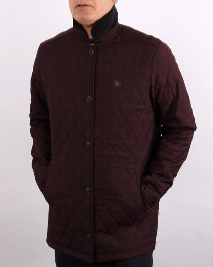 Gabicci Vintage Reversible Short Mac in Black/Port