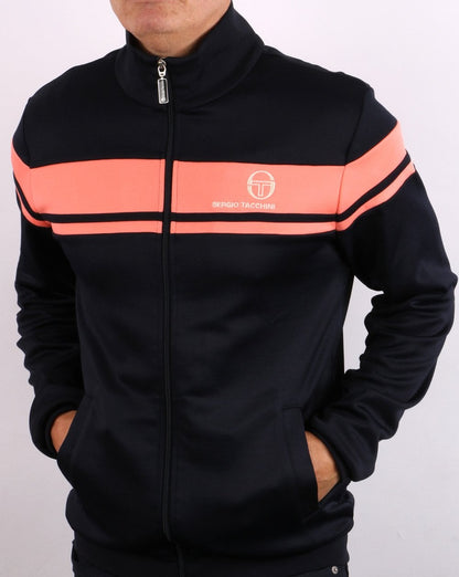 Sergio Tacchini Masters Track Top Navy/Coral