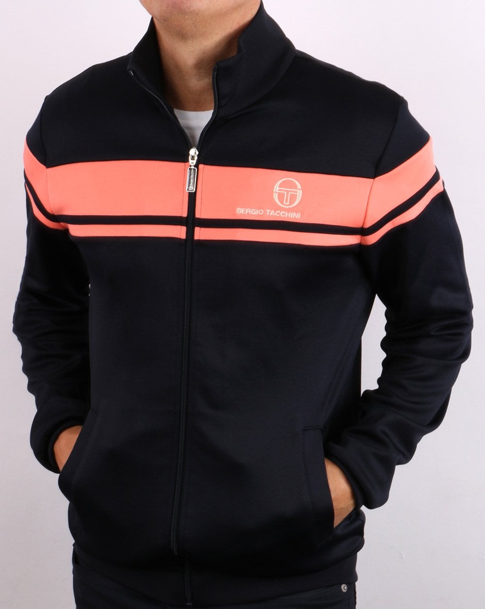 Sergio Tacchini Masters Track Top Navy/Coral