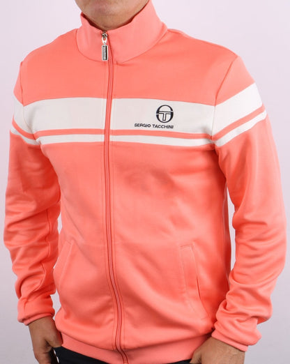 Sergio Tacchini Masters Track Top Coral/Off White