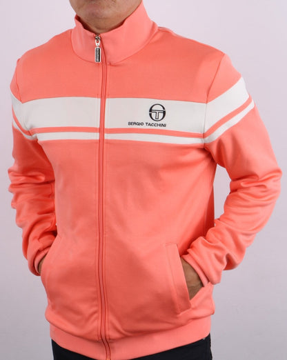 Sergio Tacchini Masters Track Top Coral/Off White
