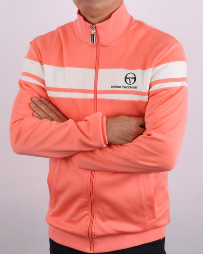 Sergio Tacchini Masters Track Top Coral/Off White