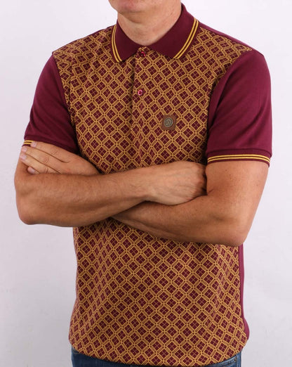 Trojan Argyle Panel Polo Shirt Port