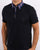 Gabicci Vintage Check Collar Polo Navy/Red