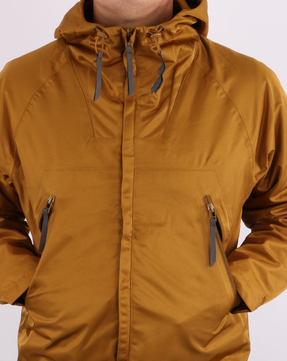 Pretty Green Zip Through Seam Sealed Jacket Tan
