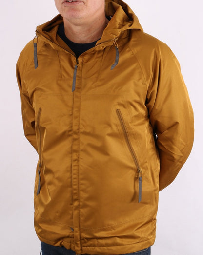 Pretty Green Zip Through Seam Sealed Jacket Tan