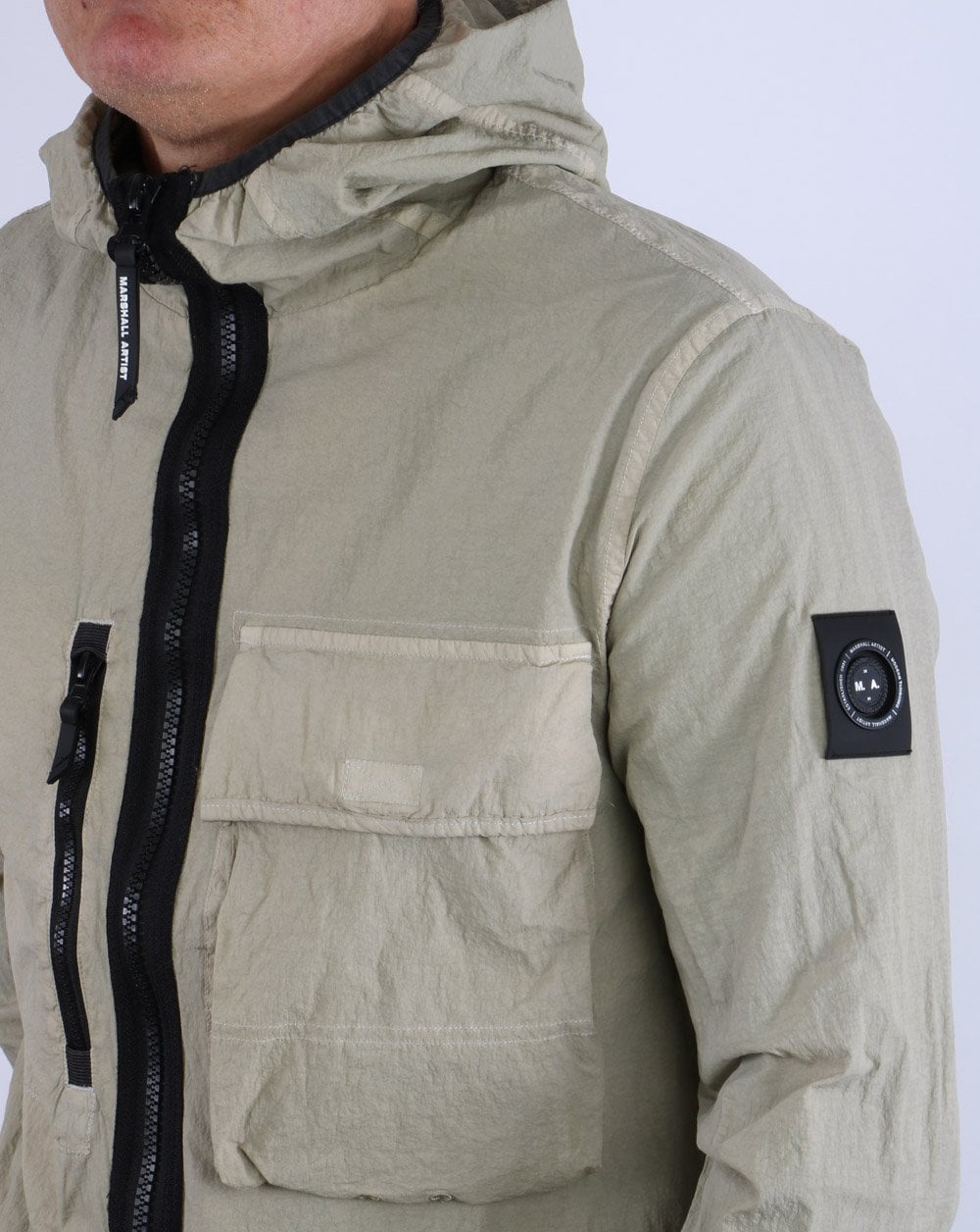Marshall Artist Gd Hooded Overshirt Stone