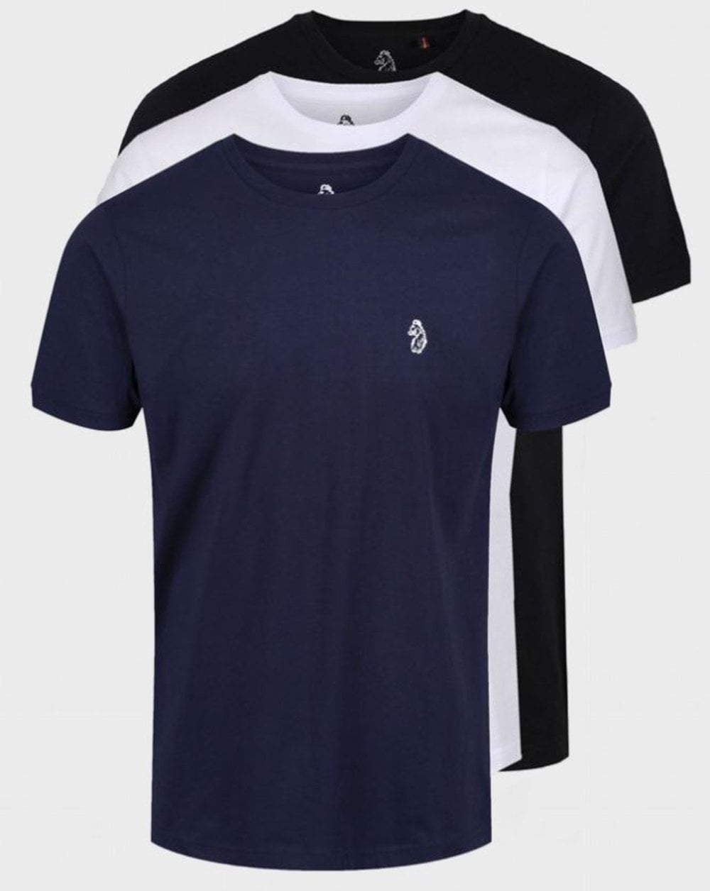 Luke 3 Pack T Shirts Black/White/Navy