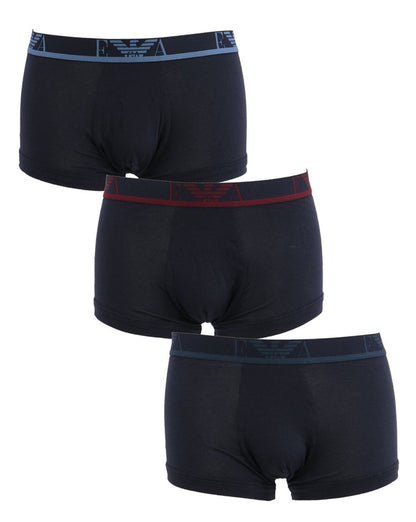 Emporio Armani 3 Pack Boxer Shorts Marine/Red/Multi