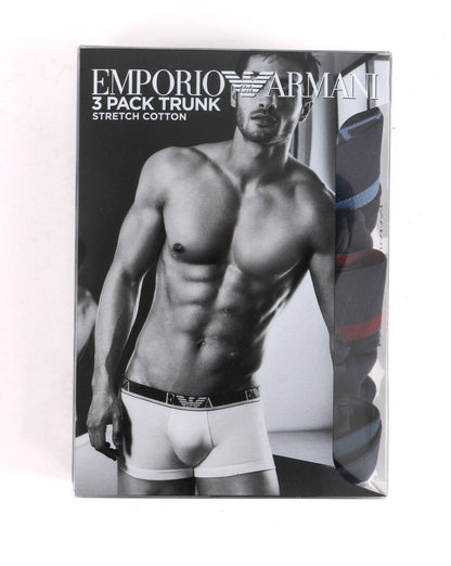 Emporio Armani 3 Pack Boxer Shorts Marine/Red/Multi