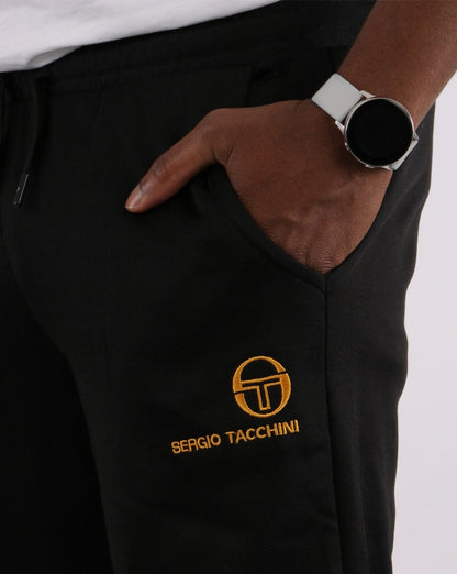 Sergio Tacchini Cuffed Track Pants Black/Gold