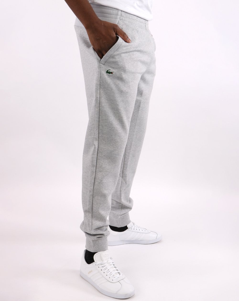 Lacoste Sport Mesh Panel Track Pants Silver Chine/Grey