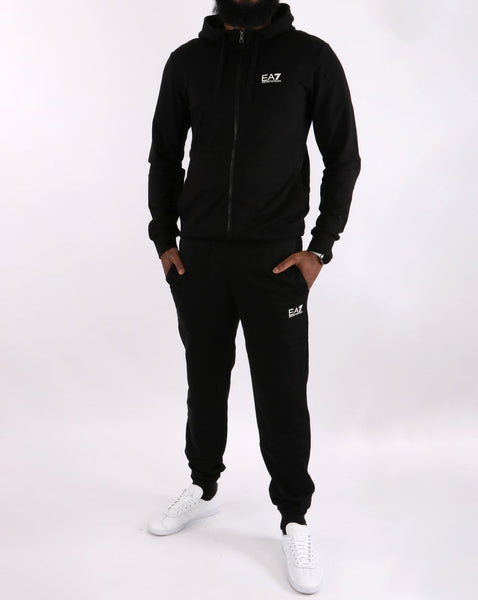 Emporio Armani EA7 Hooded Tracksuit Black/White