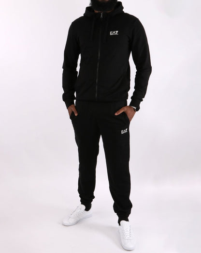 Emporio Armani EA7 Hooded Tracksuit Black/White