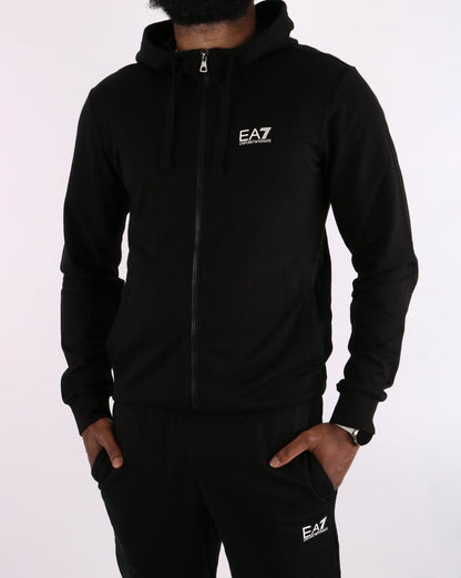 Emporio Armani EA7 Hooded Tracksuit Black/White